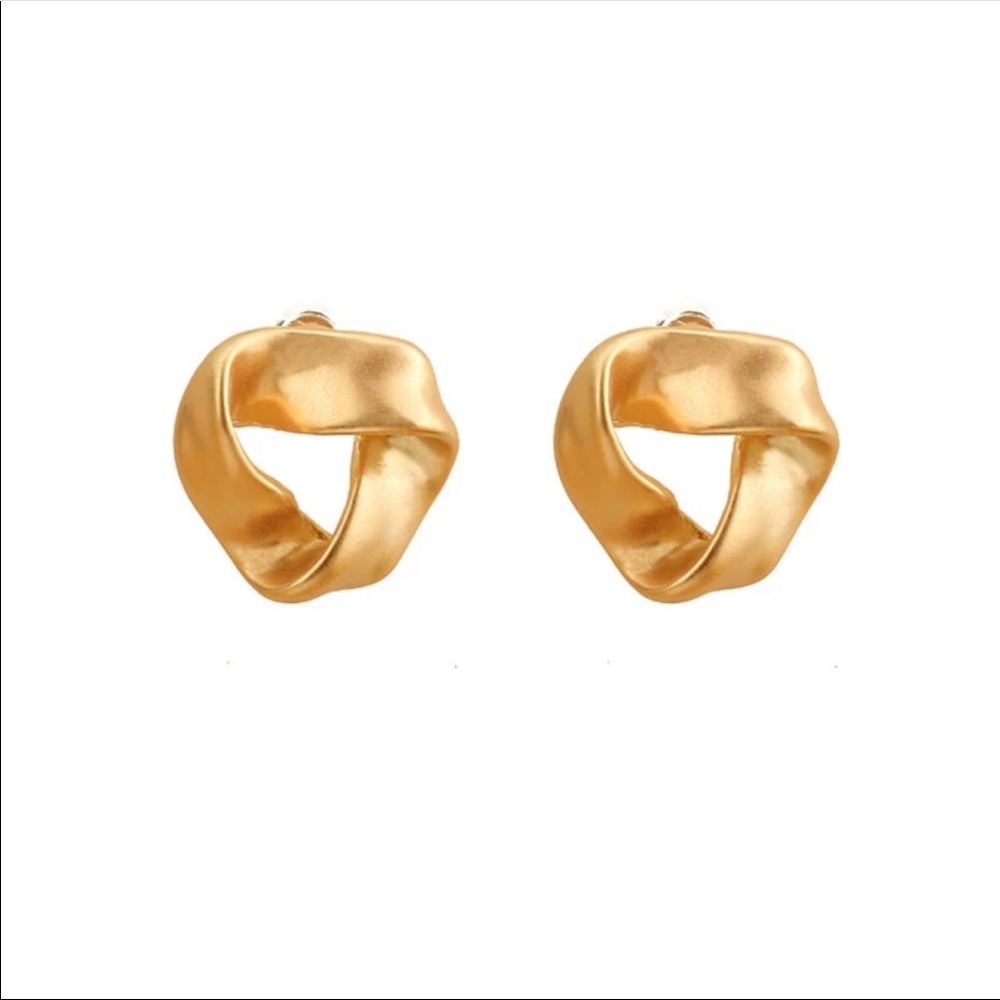 Gold Stud Earrings - ZARA
